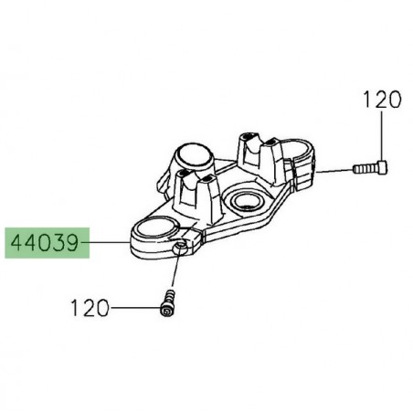 Té de fourche supérieur Kawasaki Z125 (2019-2024) | Réf. 44039013821