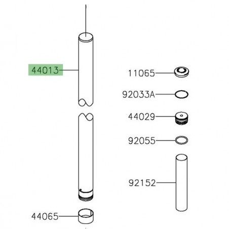 Tube de fourche Kawasaki 440130228 | Moto Shop 35
