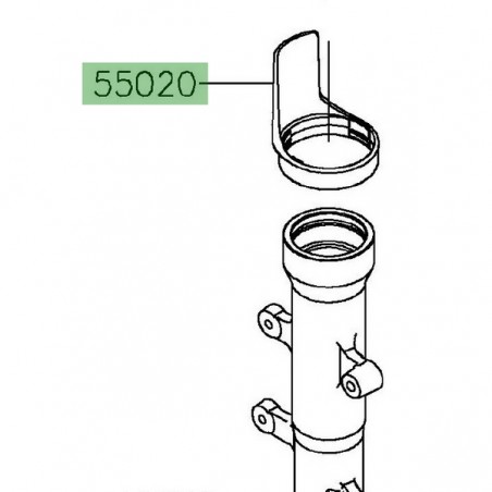 Protection de fourche d'origine Kawasaki 550200925 | Moto Shop 35
