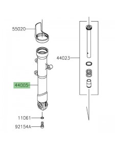 Fourreau de fourche gauche Kawasaki Z125 (2019-2024) | Réf. 44005009618R