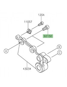 Vis de fixation M8x16 Kawasaki 921501840 | Moto Shop 35