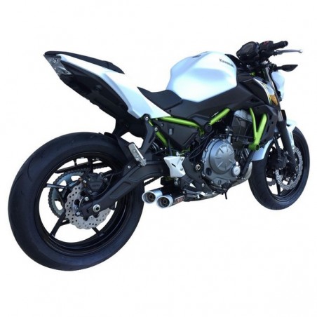 Ligne complète Ixil Dual Hyperlow XL Black Édition Kawasaki Z650 (2017-2019) | Réf. XK7353XB