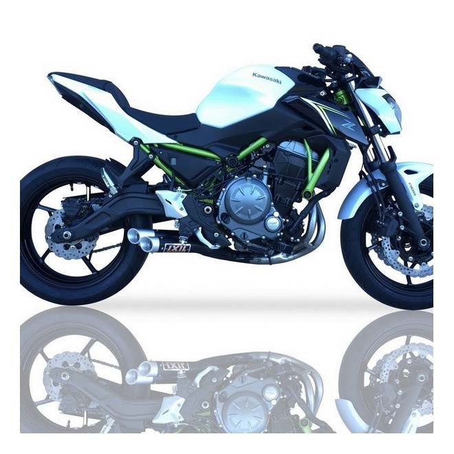 Ligne complète Ixil Dual Hyperlow XL Black Édition Kawasaki Z650 (2017-2019) | Réf. XK7353XB