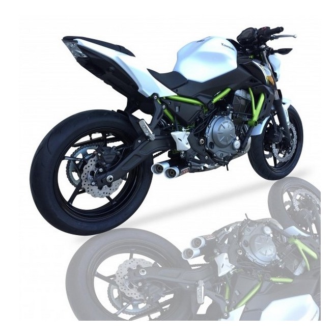 Ligne complète Ixil Dual Hyperlow XL Black Édition Kawasaki Z650 (2017-2019) | Réf. XK7353XB
