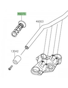 Poignée caoutchouc gauche Kawasaki 460750007