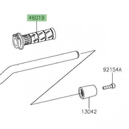 Poignée de gaz Kawasaki 460190079 | Réf. 460190079