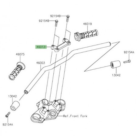 Pontet supérieur Kawasaki Z125 (2019-2024) | Réf. 46012030821