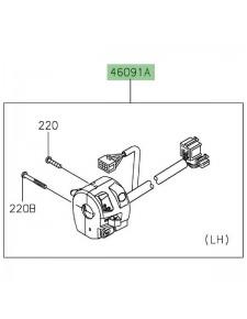 Commodo gauche Kawasaki Z125 (2019-2024) | Réf. 460910405