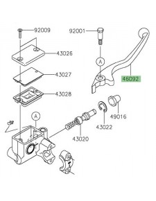 Levier de frein Kawasaki 460920049 | Moto Shop 35