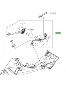 Feu arrière d'origine Kawasaki Z125 (2019-2024) | Réf. 230250343