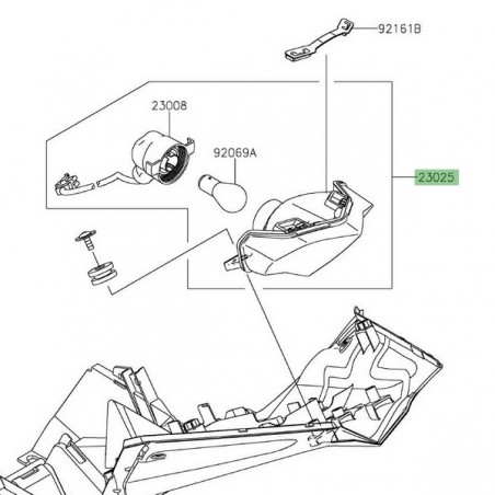 Feu arrière d'origine Kawasaki Z125 (2019-2024) | Réf. 230250343