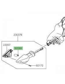 Ampoule (12V-10W) clignotants avant Kawasaki Z125 (2019-2024) | Réf. 920690090