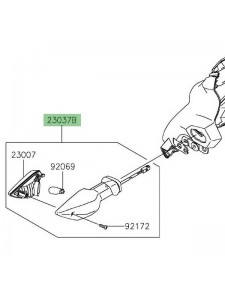 Clignotant avant gauche Kawasaki Z125 (2019-2024) | Réf. 230370545