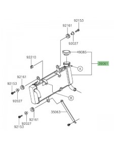 Radiateur d'origine Kawasaki Z125 (2019-2024) | Réf. 390610785