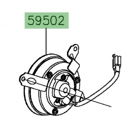 Ventilateur d'origine Kawasaki Z125 (20192024) | Réf. 595020625