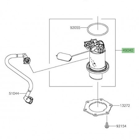 Pompe à essence d'origine Kawasaki 490400773 | Moto Shop 35