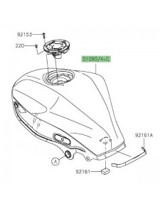 Réservoir d'essence Kawasaki Z125 (2019-2024)