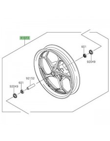 Jante avant d'origine Kawasaki Z125 (2019-2024) | Réf. 410730770QT