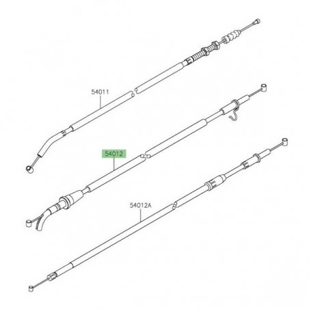 Câble d'ouverture des gaz  Kawasaki Z400 (2019-2023) | Réf. 540120672