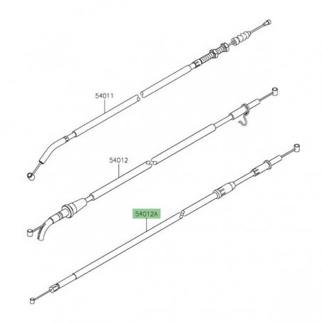 Câble de fermeture des gaz Kawasaki Z400 (2019-2023) | Réf. 540120673