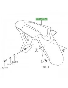 Garde-boue avant peint Kawasaki Z400 (2019 et +) | Moto Shop 35