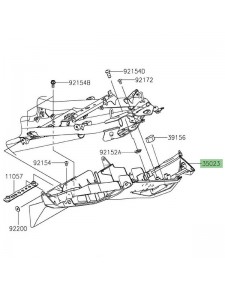 Passage de roue arrière Kawasaki Z400 (2019 et +) | Réf. 350230436