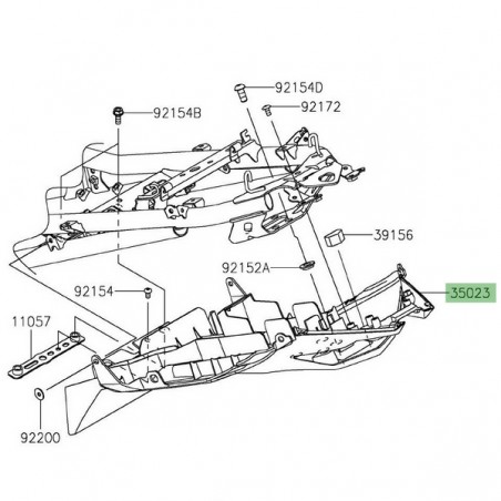 Passage de roue arrière Kawasaki Z400 (2019 et +) | Réf. 350230436
