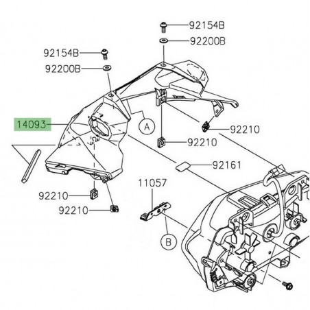 Tête de fourche Kawasaki Z400 (2019-2023) | Réf. 140930739