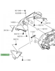 Flanc tête de fourche gauche Kawasaki Z400 (2019-2023) | Moto Shop 35