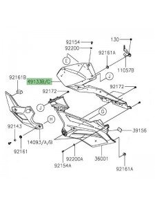 Écope de réservoir gauche peinte Kawasaki Z400 (2019-2023) | Moto Shop 35