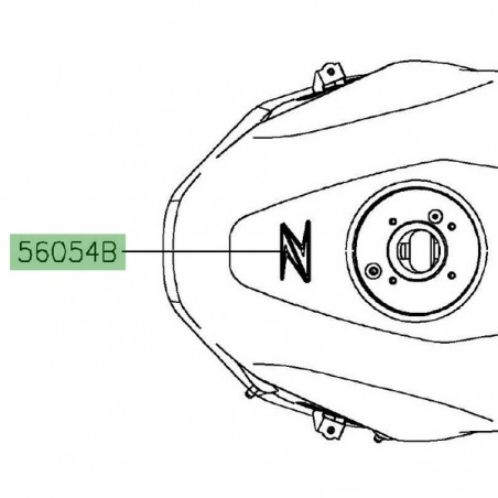 Autocollant "Z" réservoir à carburant Z400 (2019-2023) | Moto Shop 35