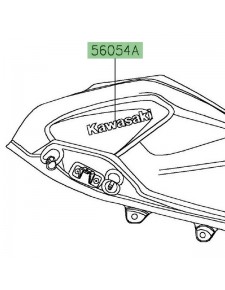 Autocollant "Kawasaki" réservoir à carburant Kawasaki Z400 (2019-2023) | Moto Shop 35