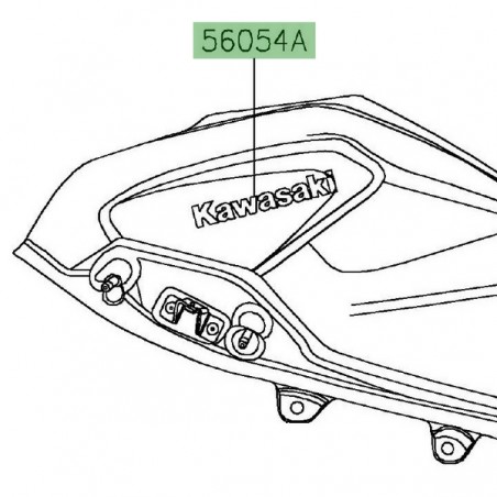 Autocollant "Kawasaki" réservoir à carburant Kawasaki Z400 (2019-2023) | Moto Shop 35