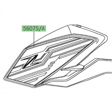 Autocollant décoratif écope de réservoir Kawasaki Z400 (2019-2020) | Moto Shop 35