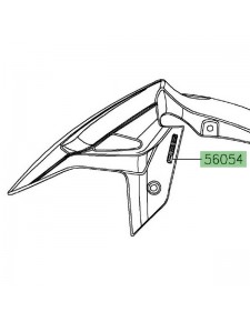 Autocollant "ABS" garde-boue avant Kawasaki Z400 (2019-2021) | Moto Shop 35