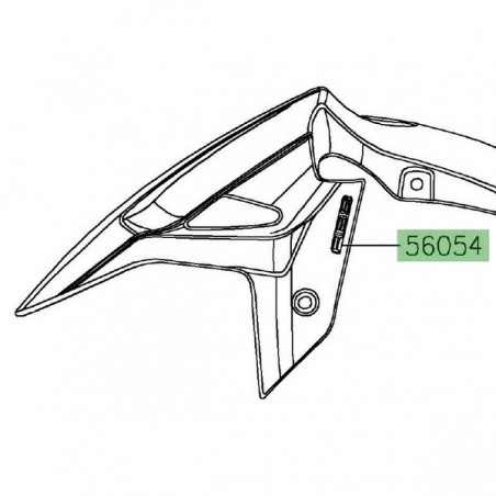 Autocollant "ABS" garde-boue avant Kawasaki Z400 (2019-2021) | Moto Shop 35