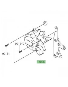 Carter pignon sortie de boîte Kawasaki Z400 (2019 et +) | Réf. 140260141