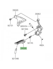 Repose-pieds avant gauche Kawasaki Z400 (2019-2023) | Réf. 340280356