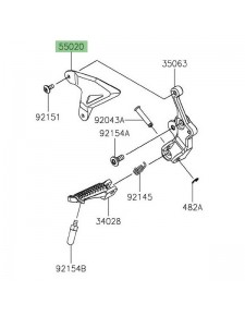 Protection de talon repose-pied avant gauche  Kawasaki Z400 (2019-2023) | Réf. 550202195