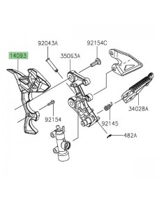 Cache pivot droit Kawasaki 140930641 | Moto Shop 35