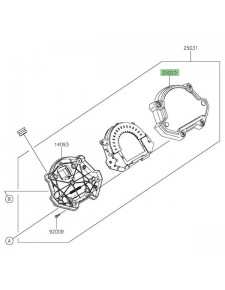 Dessus de compteur Kawasaki Z400 (2019-2023) | Réf. 250230126