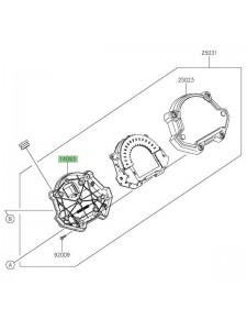 Dessous de compteur Kawasaki Z400 (2019-2023) | Réf. 140930526