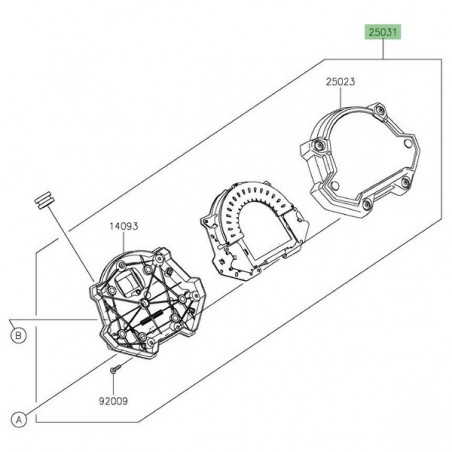 Bloc compteur Kawasaki Z400 (2019-2022) | Réf. 250310790