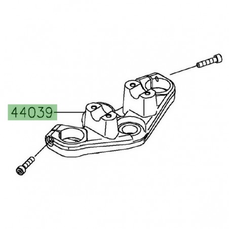 Té de fourche supérieur Kawasaki Z400 (2019-2023) | Réf. 440390183