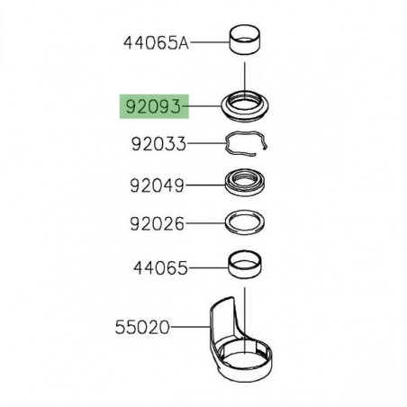 Cache poussière de fourche Kawasaki 920930717 | Moto Shop 35