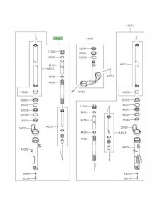Bras de fourche gauche Kawasaki Z400 (2019-2023) | Réf. 44071133122Q