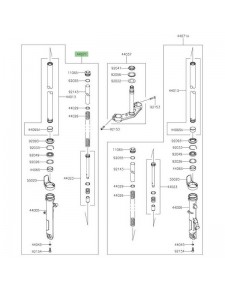 Bras de fourche gauche Kawasaki Z400 (2019 et +) | Réf. 44071133122Q