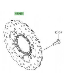 Disque de frein arrière d'origine Kawasaki 41080068611H | Moto Shop 35