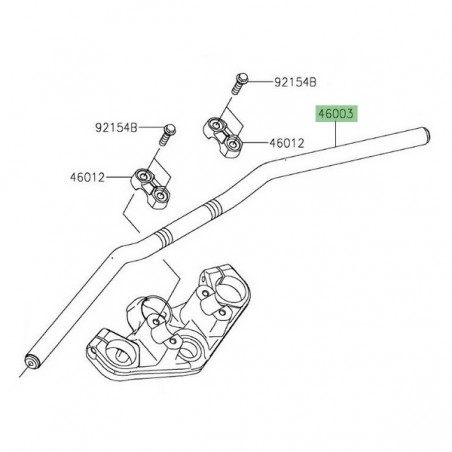 Guidon d'origine Kawasaki Z400 (2019-2023) | Réf. 460030772
