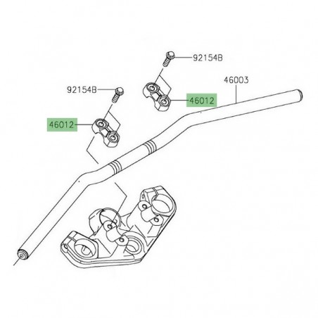 Pontet supérieur Kawasaki Z400 (2019-2023) | Réf. 460120391